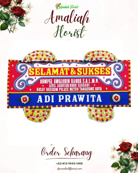 Papan Bunga Ucapan Selamat Borangan